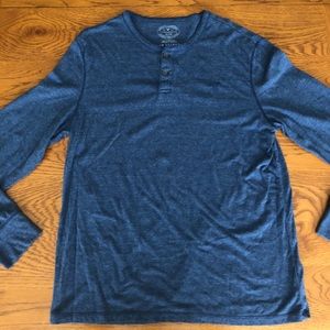 American Eagle Long Sleeve Henley - Navy (XL)